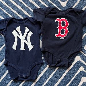 Dualing onesies: Yankee-Red Sox!